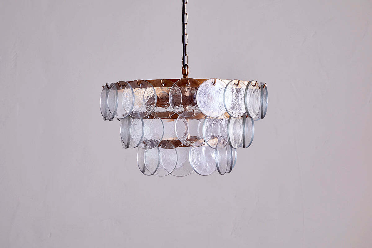 Kagitha Recycled Glass Chandelier - Clear