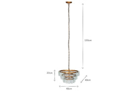 Kagitha Recycled Glass Chandelier - Clear