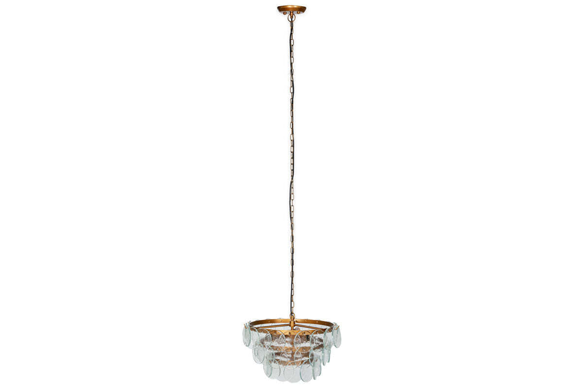 Kagitha Recycled Glass Chandelier - Clear