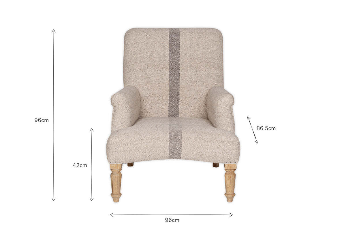 Kallu Wool & Cotton Occasional Chair - Natural