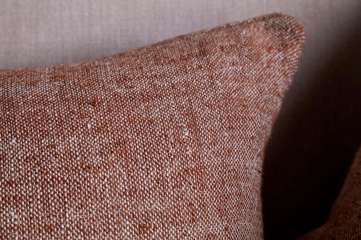 Kana Linen Cushion Cover - Rust