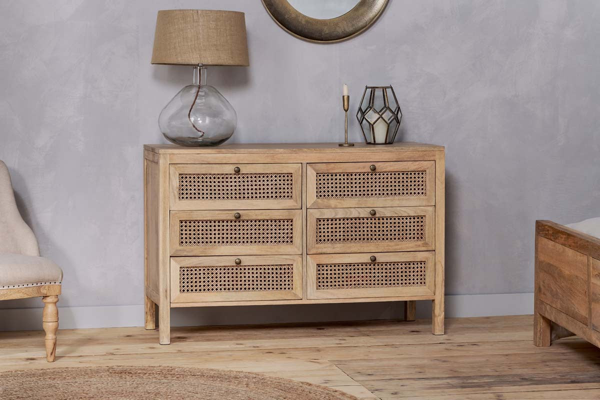 Kanz Mango Wood Chest Of Drawers - Natural