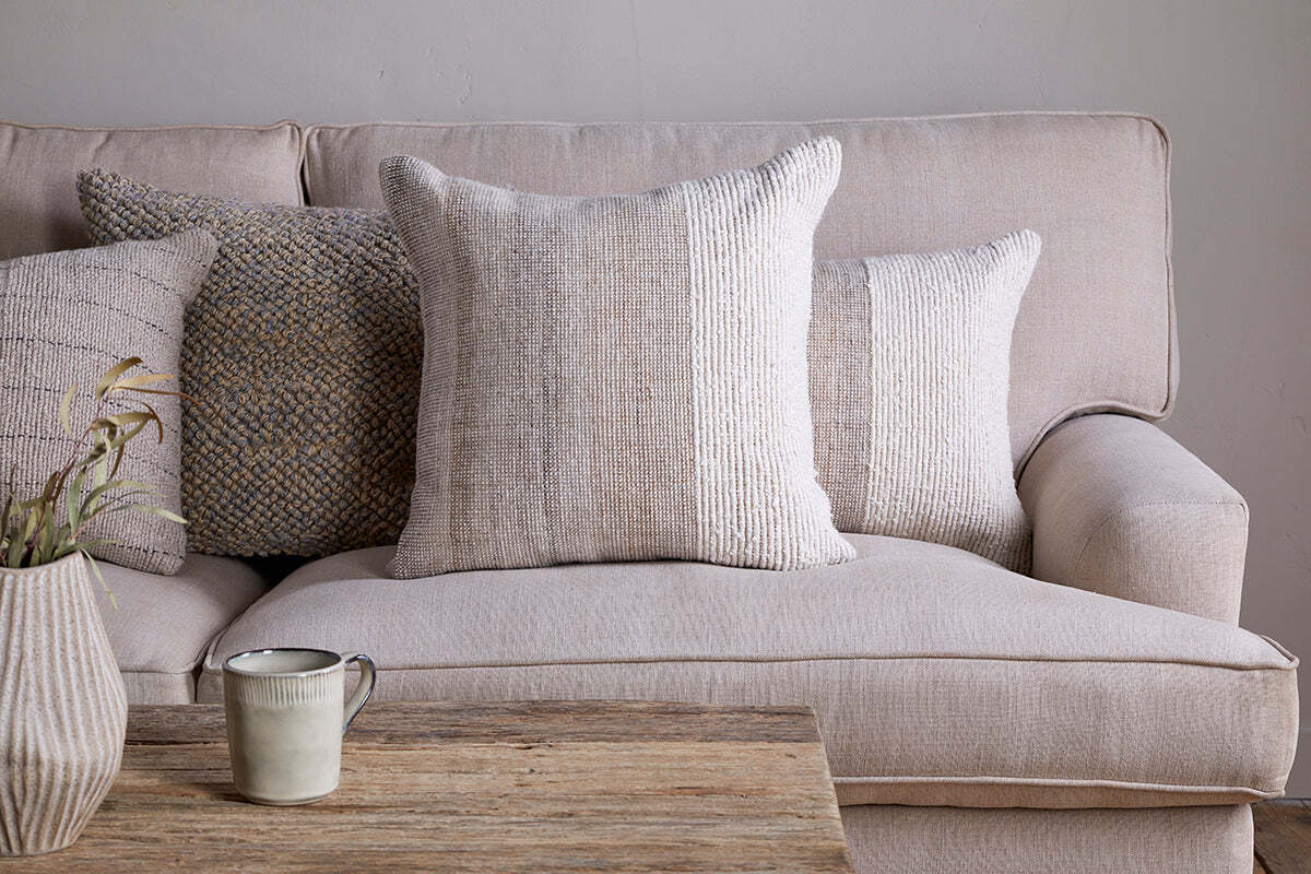 Karaya Cotton & Wool Cushion Cover - Natural