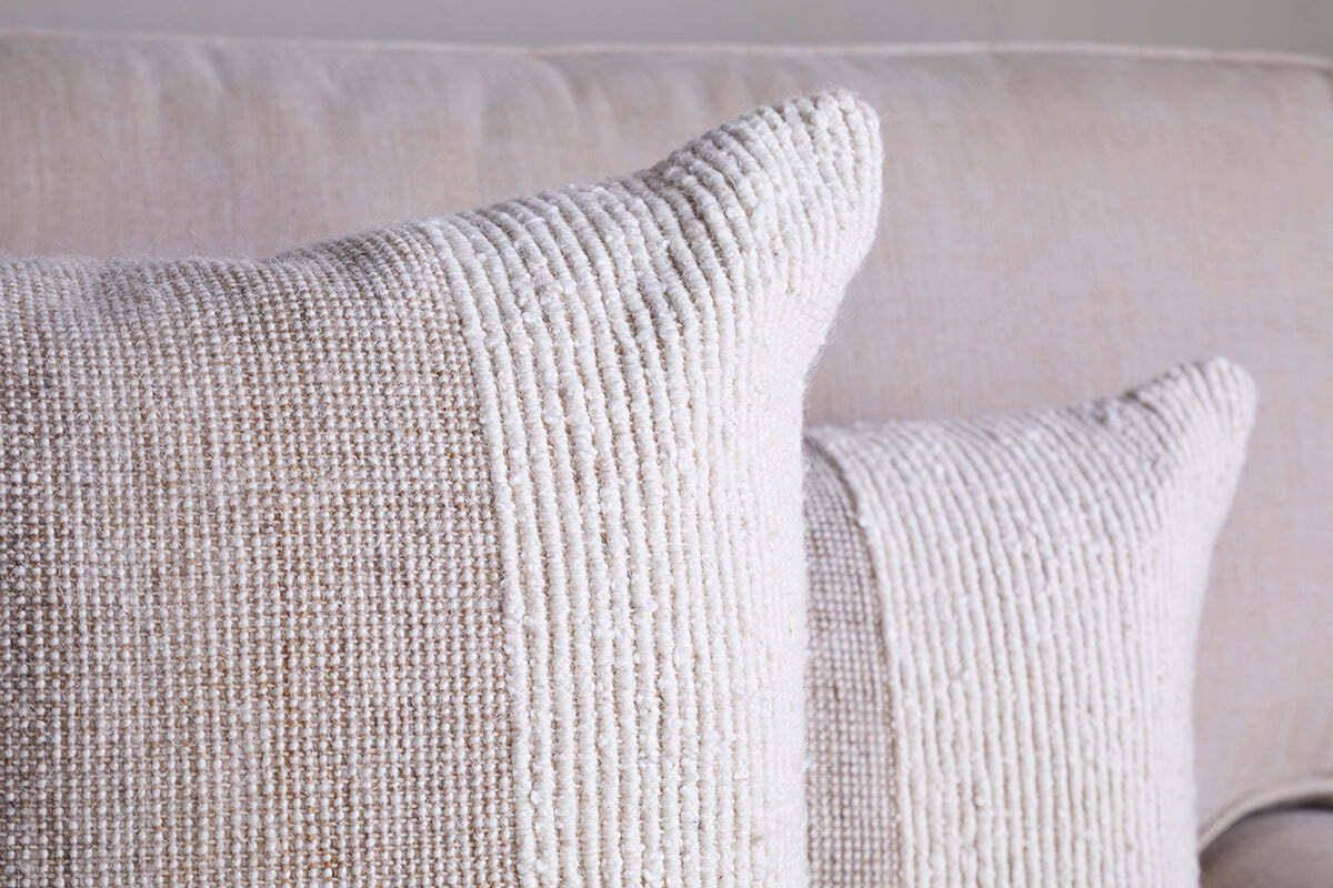 Karaya Cotton & Wool Cushion Cover - Natural