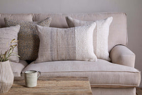 Karaya Cotton & Wool Cushion Cover - Natural
