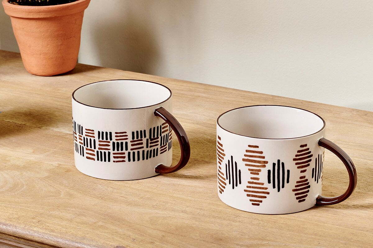 Karissa Mug - Black & Brown (Set of 2)