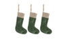 Karru Cotton Velvet Mini Stocking - Forest Green - (Set of 3)