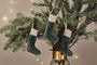 Karru Cotton Velvet Mini Stocking - Forest Green - (Set of 3)