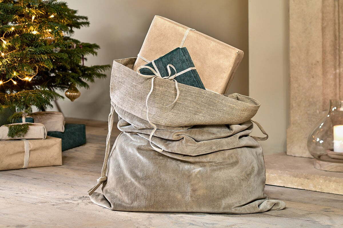 Karru Cotton Velvet Sack - Light Grey