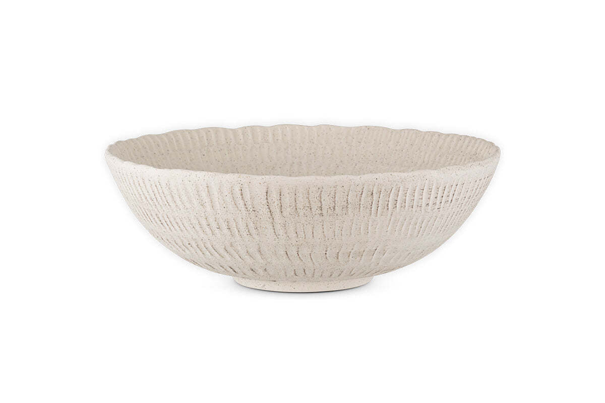 Kayanna Ceramic Decorative Bowl - White