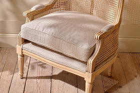 Kaziria Cane & Linen Armchair - Natural