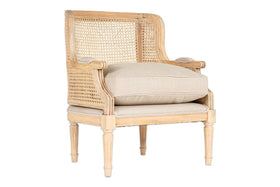 Kaziria Cane & Linen Armchair - Natural