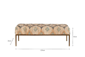 Kesu Kilim & Iron Bench