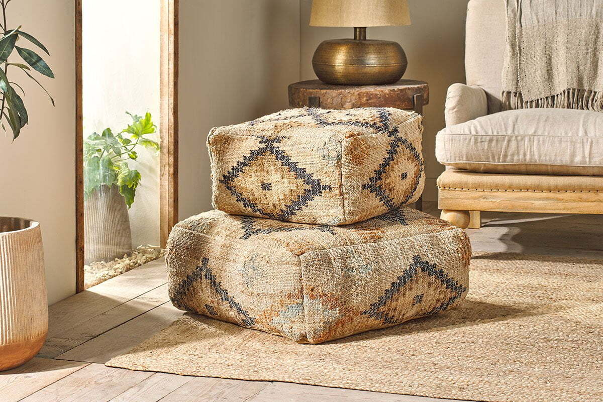 Kesu Kilim Pouf - Large