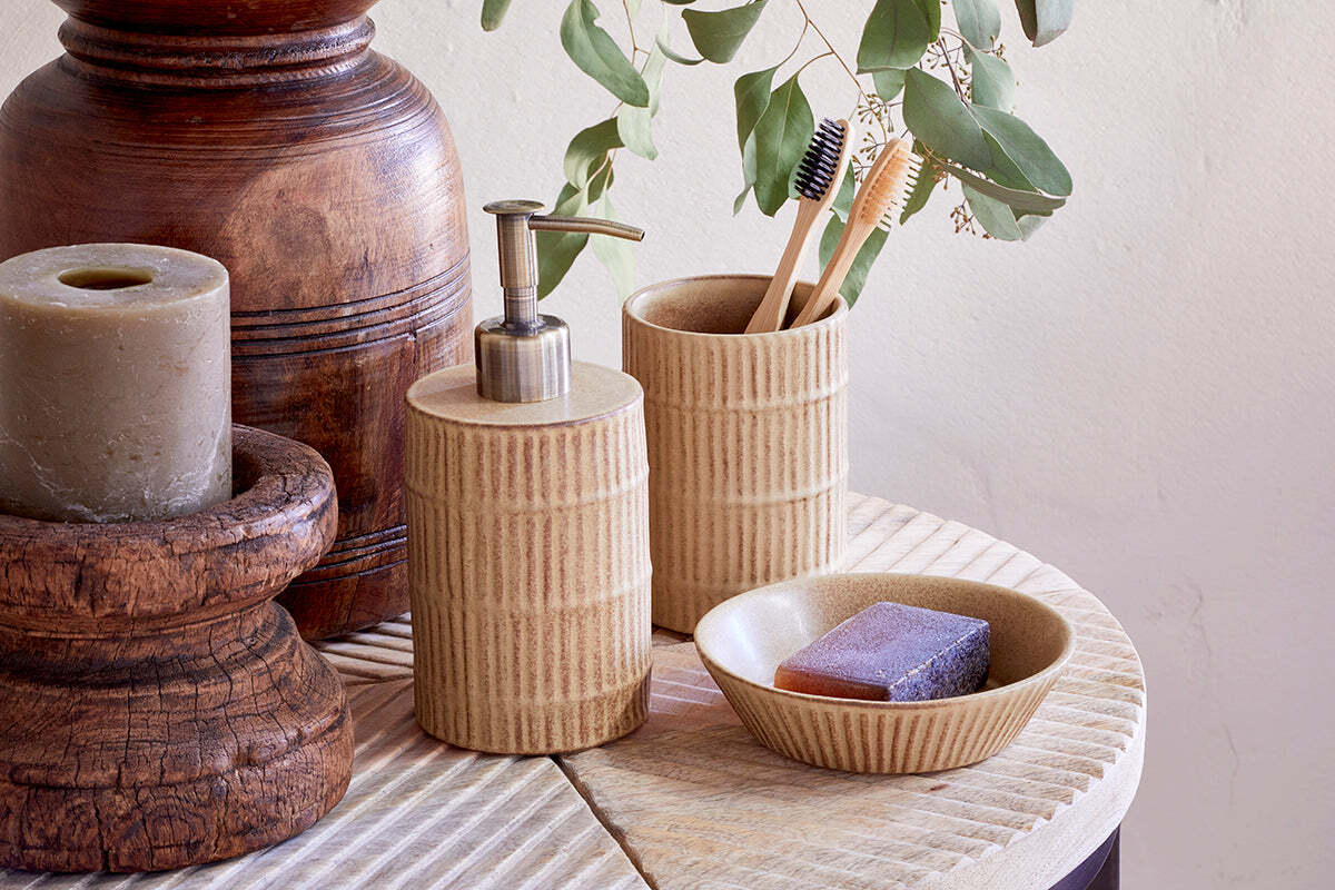 Kiani Ceramic Soap Pump - Cream