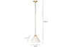 Kiara Organic Shape Ceramic Pendant Light - Off White & Antique Brass