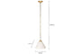 Kiara Organic Shape Ceramic Pendant Light - Off White & Antique Brass