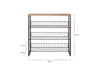 Kiyoma Iron & Wood Tall Standing Shelves - Natural