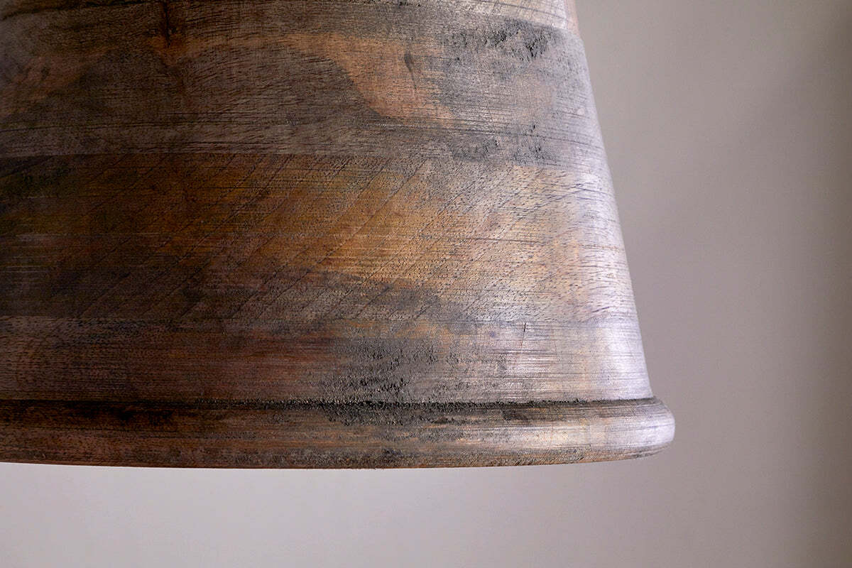 Koma Mango Wood Pendant - Ash Stain