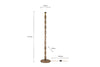 Konali Mango Wood Floor Lamp - Ash Stain