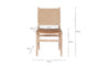 Nayan Leather & Jute Dining Chair - Tan