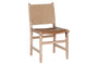 Nayan Leather & Jute Dining Chair - Tan