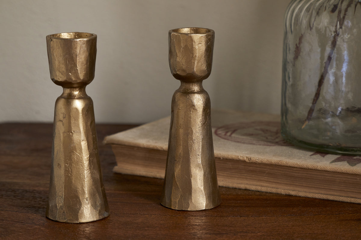 Lokoja Candle Holder - Antique Brass (Set of 2)