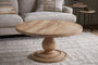 Laya Round Carved Coffee Table - Natural