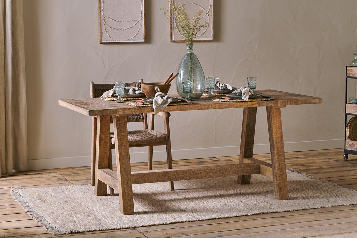 Indali Mango Wood Dining Table - Natural - Small