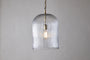 Lumina Fluted Recycled Glass Pendant - Clear