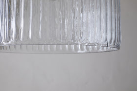 Lumina Fluted Recycled Glass Pendant - Clear