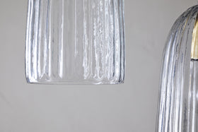 Lumina Fluted Recycled Glass Cluster Light - Clear