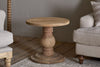 Laya Round Carved Side Table - Natural