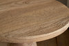 Laya Round Carved Side Table - Natural