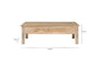 Laali Grooved Mango Wood  Coffee Table - Natural