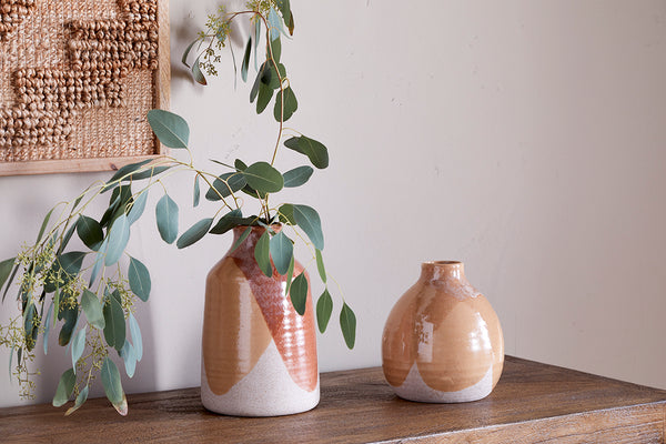 Lucia Ceramic Vase - Terracotta Mix-Trade nkuku