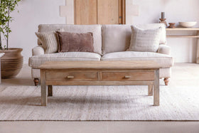 Laali Grooved Mango Wood  Coffee Table - Natural