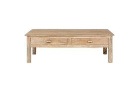 Laali Grooved Mango Wood  Coffee Table - Natural