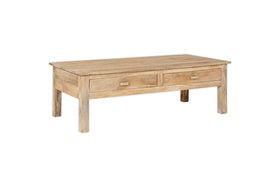 Laali Grooved Mango Wood  Coffee Table - Natural