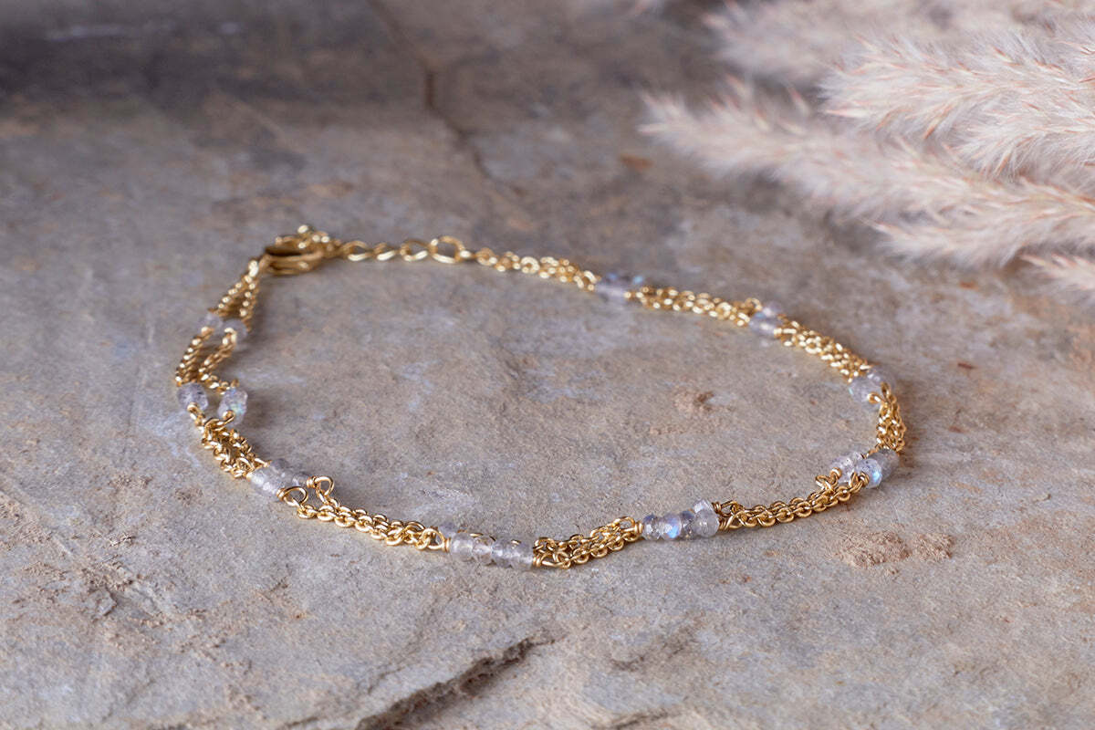 Lavana Anklet - Labradorite