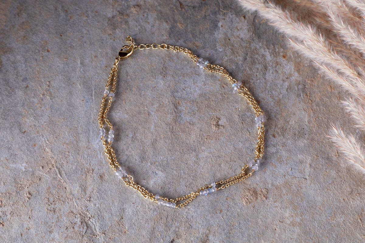 Lavana Anklet - Labradorite