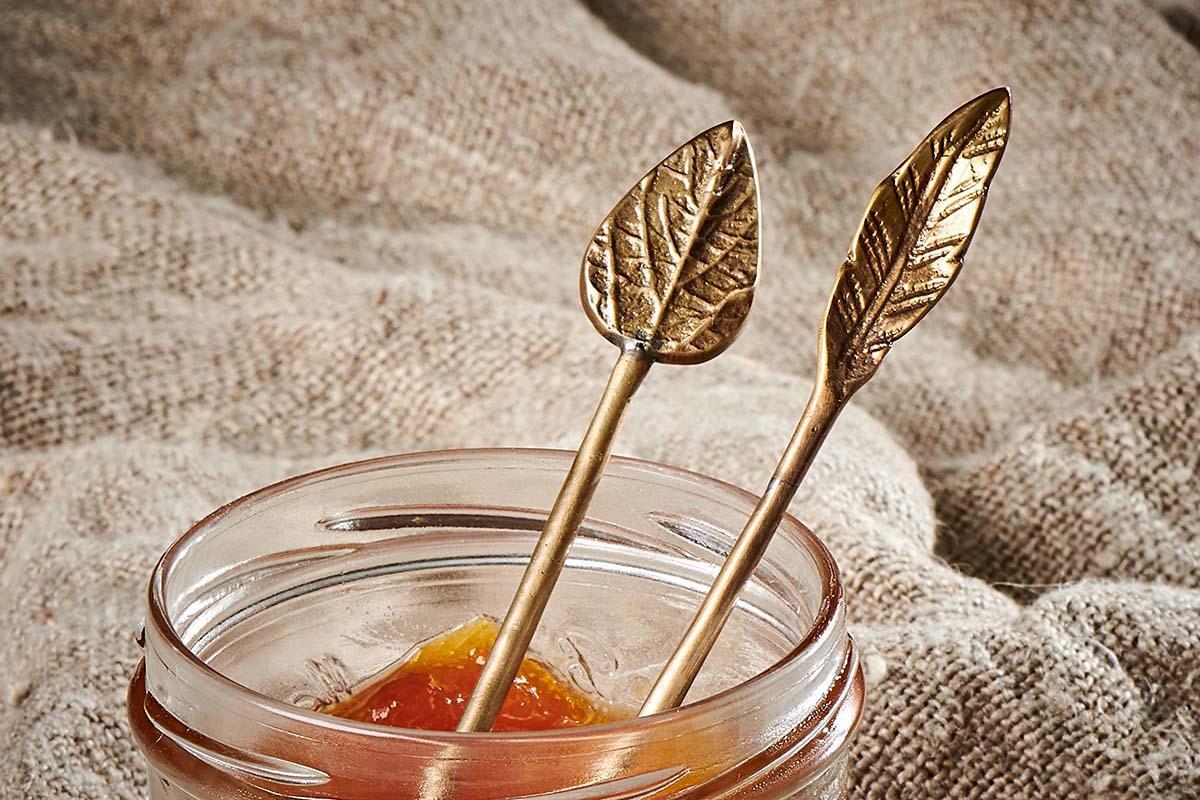 Leaf Spoon Gift Set - Antique Brass (Set of 2)