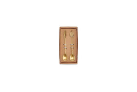 Leaf Spoon Gift Set - Antique Brass (Set of 2)