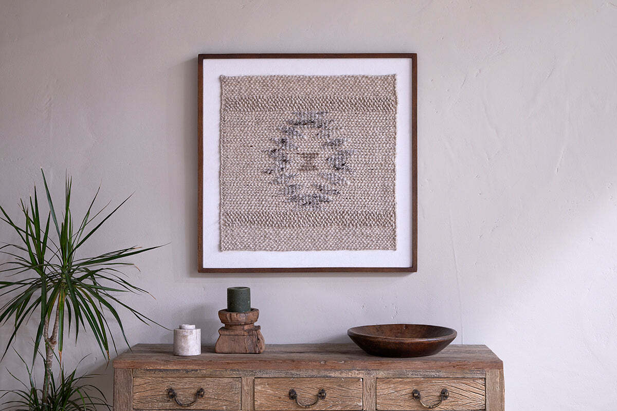 Lena Textured Wall Art - Off White