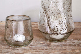 Linora Recycled Glass Tealight Holder - Clear