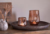 Linora Recycled Glass Tealight Holder - Terracotta