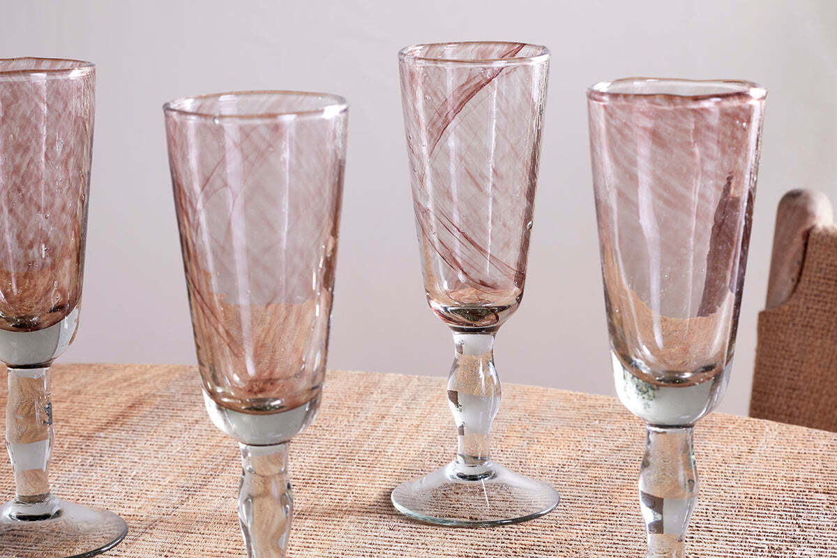 Llanera Champagne Glass - Plum - (Set of 4)