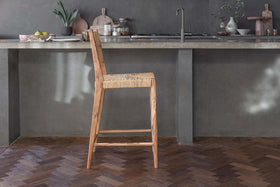 Lohanda Acacia & Munja Grass Counter Chair - Natural