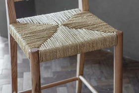 Lohanda Acacia & Munja Grass Counter Chair - Natural
