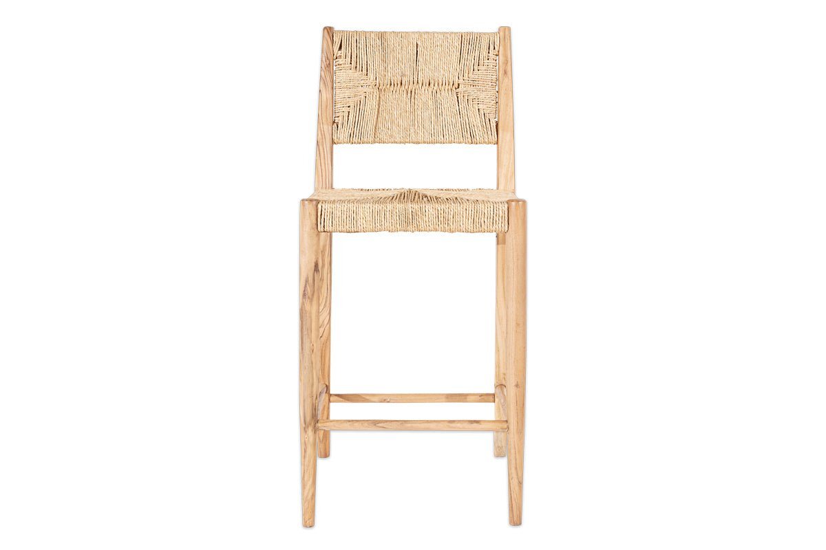 Lohanda Acacia & Munja Grass Counter Chair - Natural